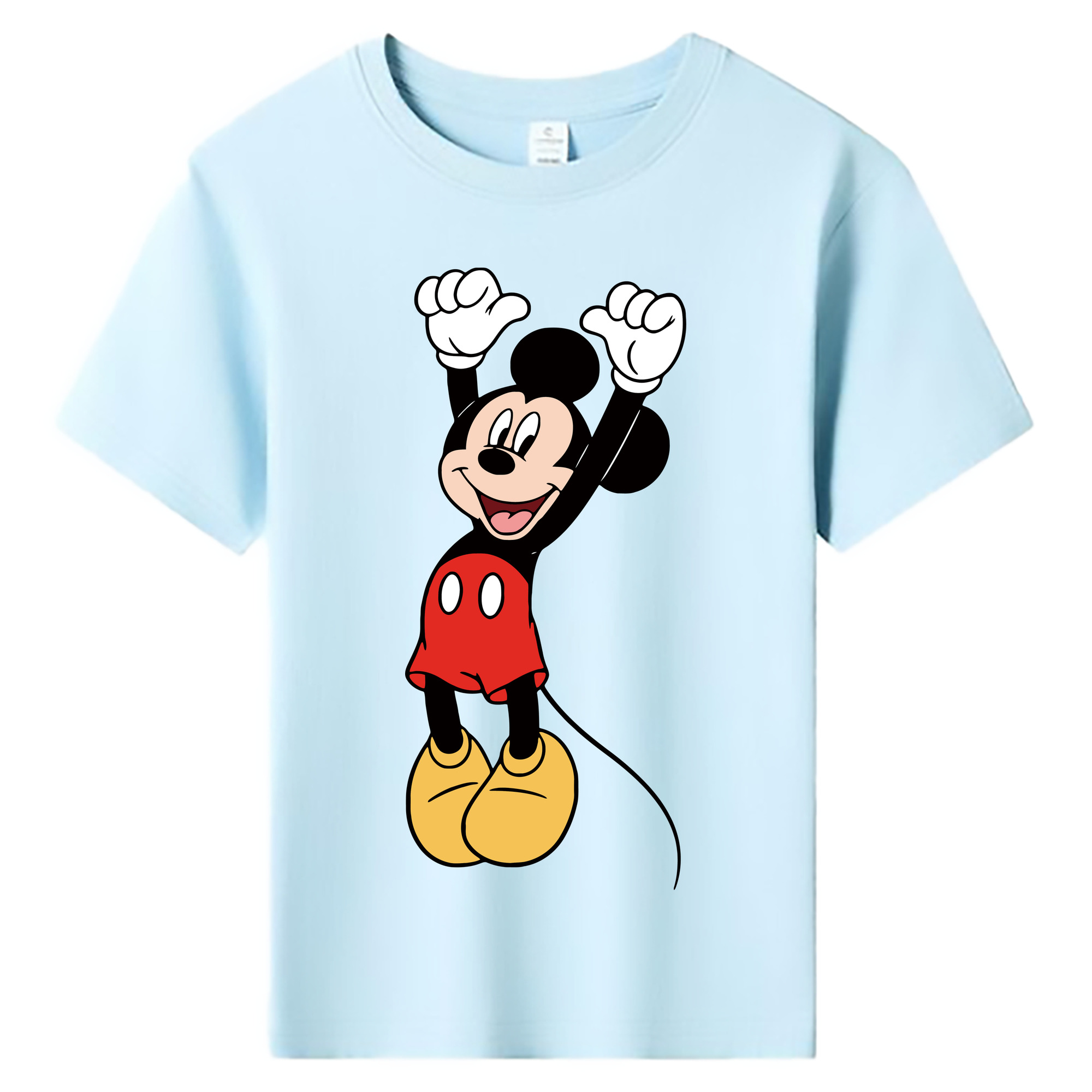 ミッキーマウス Mickey Mouse 綿100％キッズTシャツ（フロントプリント）